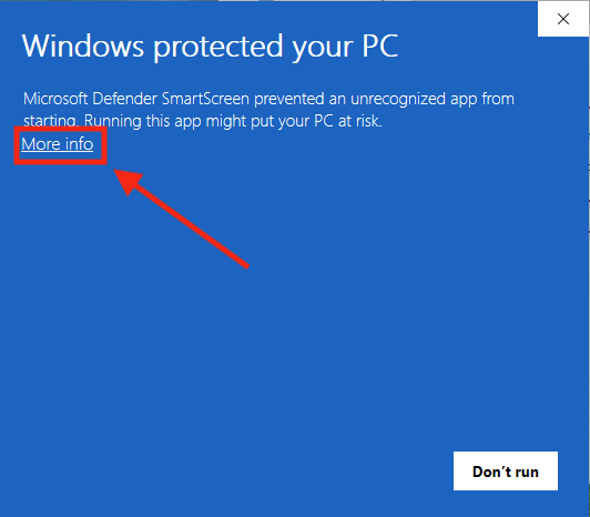 Windows Security Warning Dialog
