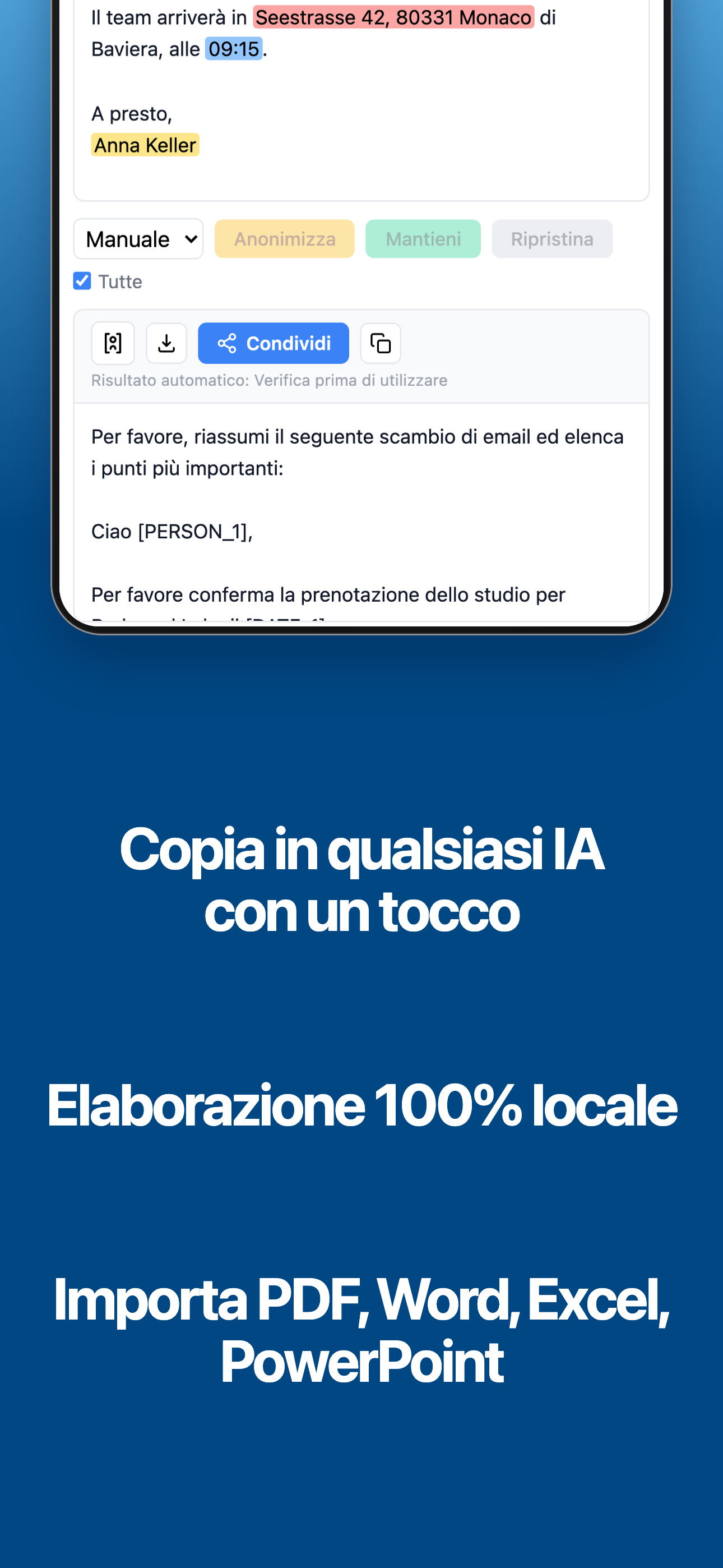Importazione PDF